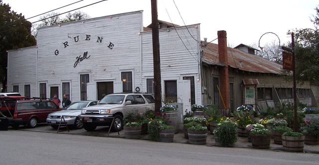 Gruene Hall, the historic dance hall in Gruene, Texas