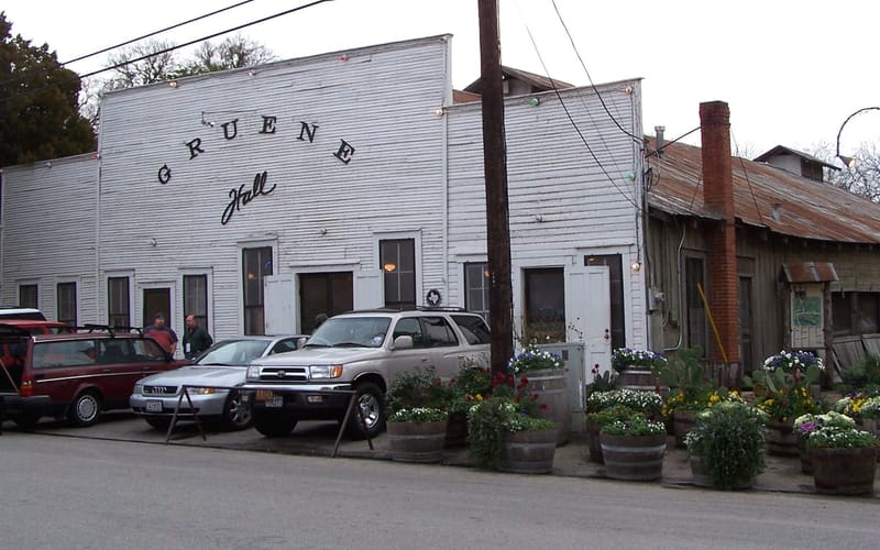 Gruene Hall, the historic dance hall in Gruene, Texas