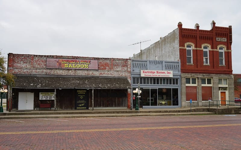 Main Street in downtown Commerce, Texas