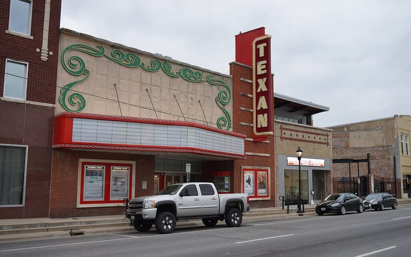 The Texan Theater in downtown Greenville, Texas