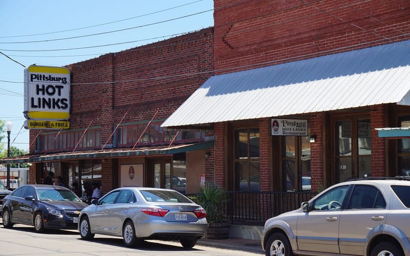 Pittsburg Hot Links in downtown Pittsburg, Texas