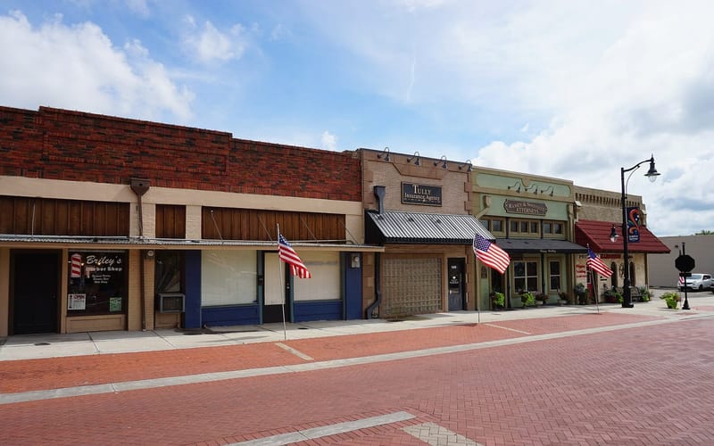 Jefferson Street in downtown Sulphur Springs, Texas