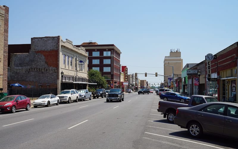 Lee Street in downtown Greenville, Texas