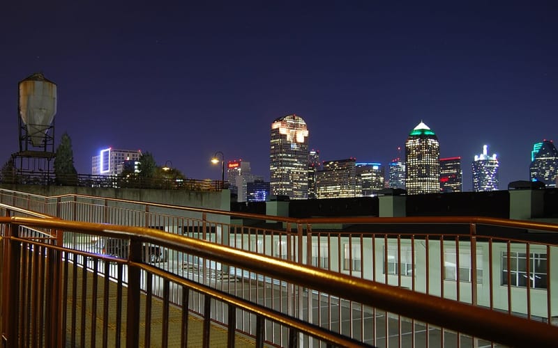 The downtown Dallas skyline