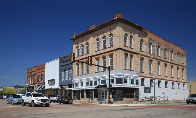 Storefronts in downtown Bonham, Texas