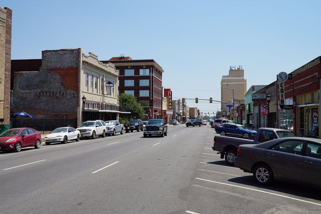Lee Street in downtown Greenville, Texas