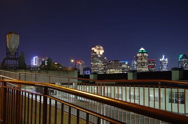 The downtown Dallas skyline